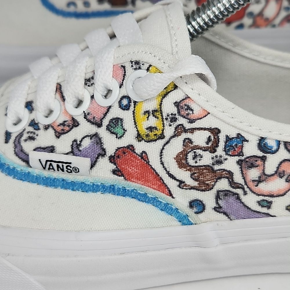 Vans White Multicolor Patterned Sneakers - image 4